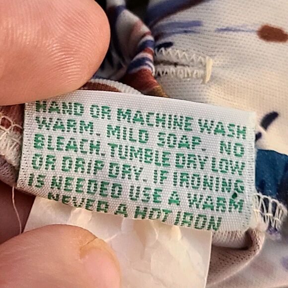 Vintage 60s 70's Ladies Sundress Sz 12 Made in USA Sleeveless Adjustable Straps - Picture 12 of 16